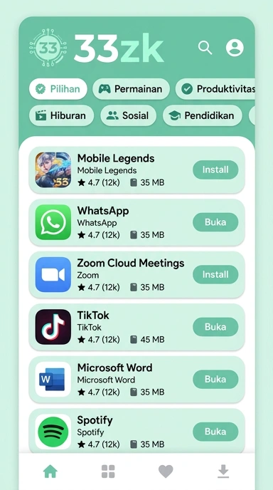Aplikasi Populer | Temukan Semua di 33zk