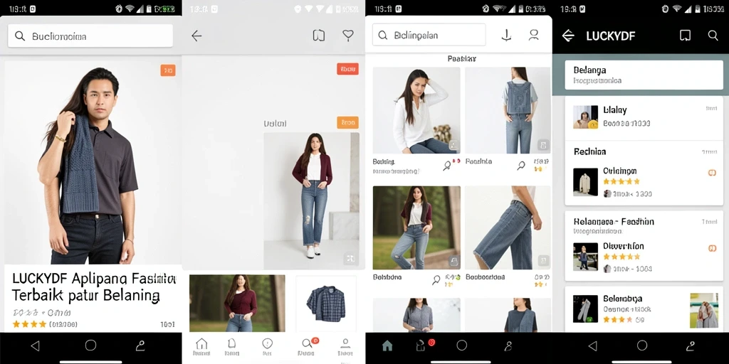 Tampilan antarmuka aplikasi LUCKYDF yang modern dan stylish.