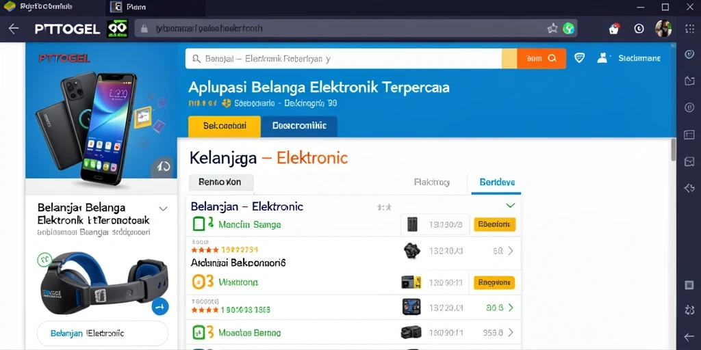 Antarmuka aplikasi PTTOGEL yang memudahkan navigasi untuk belanja elektronik.
