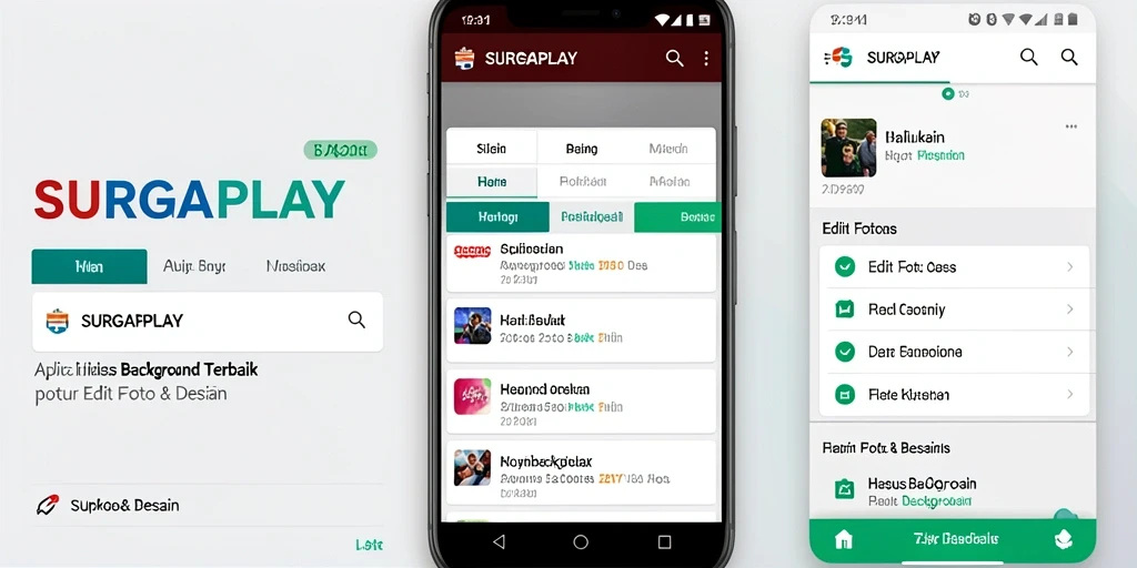 Tampilan antarmuka aplikasi Hapus Background SURGAPLAY yang user-friendly.
