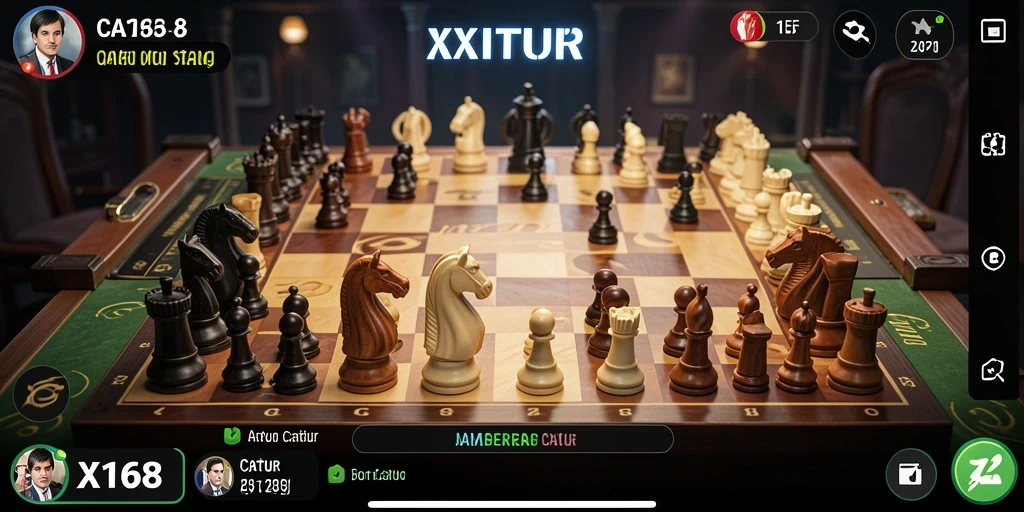 Antarmuka game Catur X168 yang mudah dinavigasi.